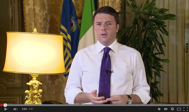 Corruzione, il video-messaggio di Renzi